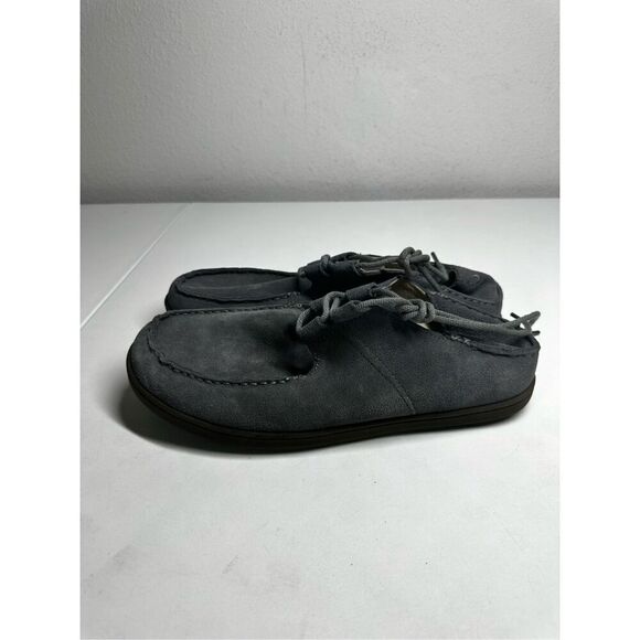 Men's Olukai Ohana Shoes Lace Up Sneaker Size US 10M EUR 43 Suede Gray EUC - Picture 3 of 11
